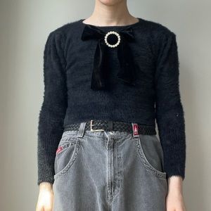 Unique Gothy Large Bow Sweater